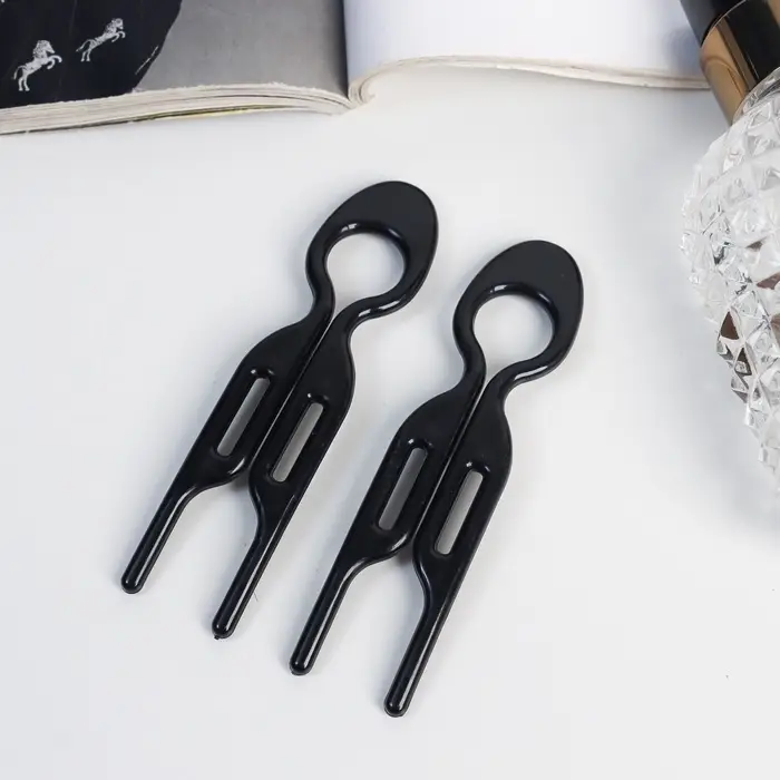 Шпилька для волос «Берта», набор 2 шт., 9×2 см, чёрная