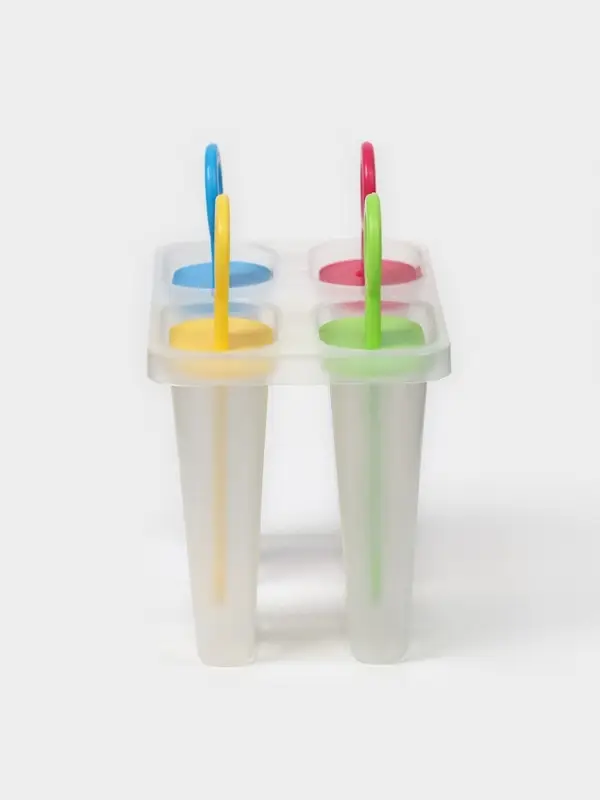 Форма для мороженого Доляна &laquo;Симпл&raquo;, 12.5&times;7&times;10 см, 4 ячейки, 50 мл, пластик, прозрачная