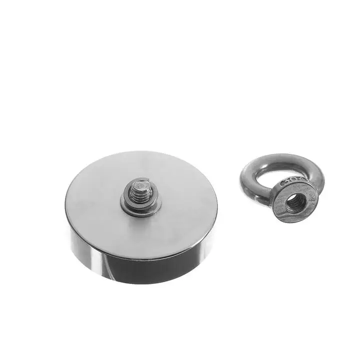 Магнит неодимовый с петлей для авто, d=60 мм, сцепление 75 кг