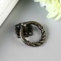 Ручка для шкатулки, ключницы &laquo;Молоточек косичка&raquo;, металл под бронзу, набор 2 шт.