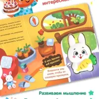 Книга со сквишем "День рождения кролика. Погладь меня!"