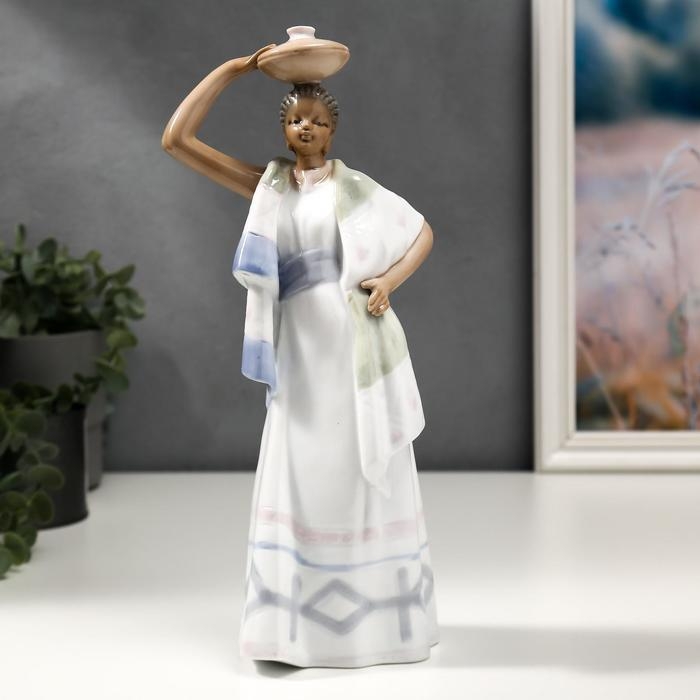 Сувенир керамика  Сувенир керамика "Африканка с кувшином на голове" цветной 28х8х12,5 см