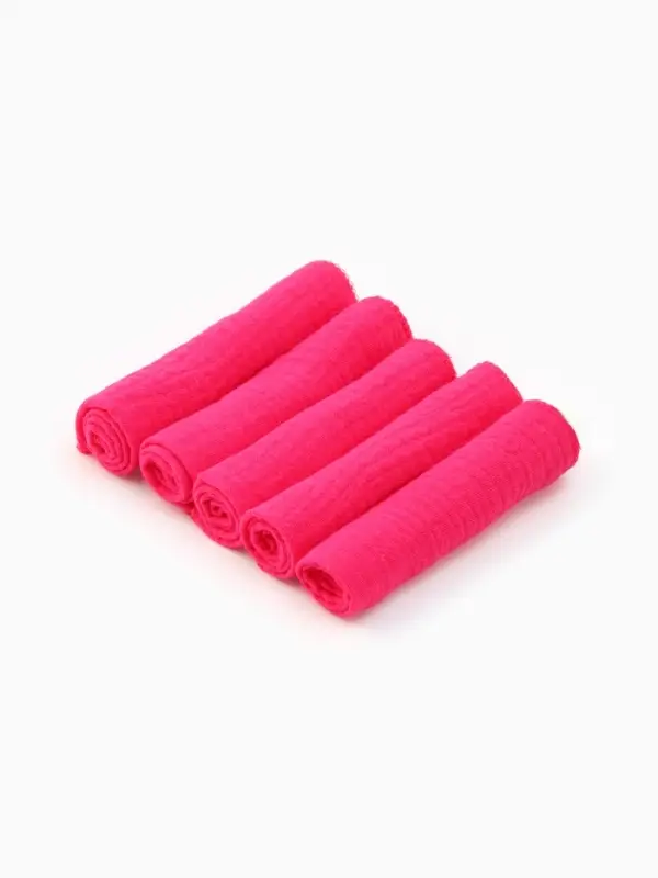 Набор платочков &laquo;Крошка Я. Малинка&raquo;, 20&times;20 см-5 шт., муслин, хлопок 100%