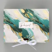 Коробка подарочная самосборная Present, 16.5&times;12&times;5 см, с лентой