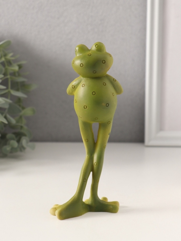 Сувенир полистоун Сувенир полистоун "Лягушка стеснительная, с цветами на животике" 11,5х3,5х16 см