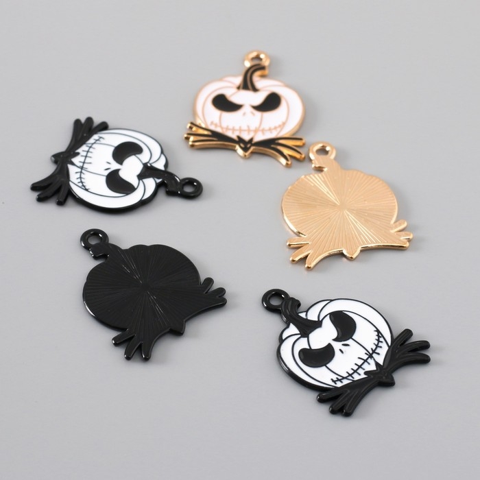 Декор для творчества металл Декор для творчества металл "Тыква жуткая" эмаль МИКС 2,7х2 см