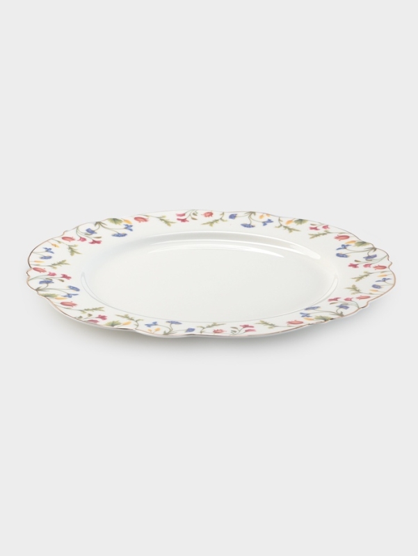 Тарелка WY Flowers song, d=26.5 см, фарфор, белая Тарелка WY Flowers song, d=26.5 см, фарфор, белая