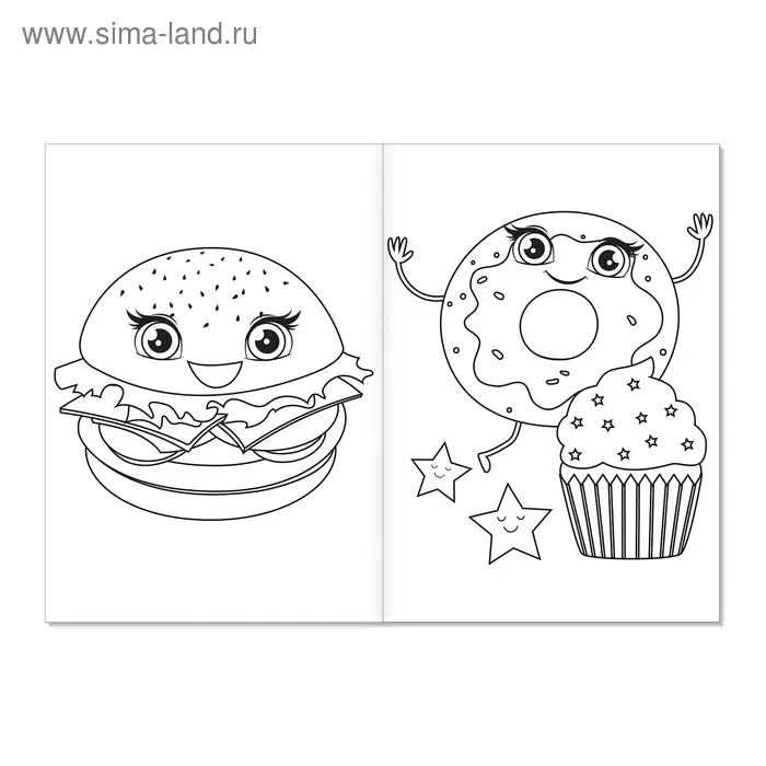 Раскраска для девочек &laquo;Озорные сладости&raquo;, А5, 12 стр.