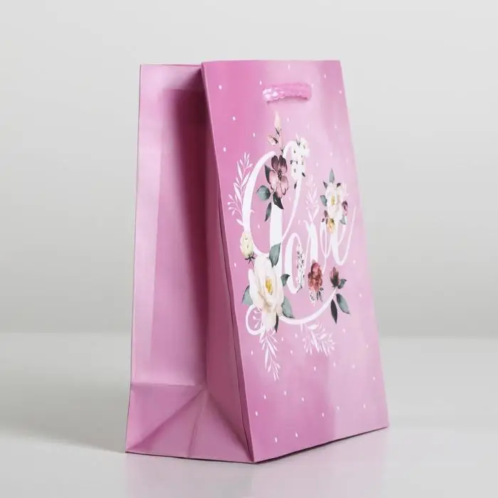 Пакет подарочный ламинированный, упаковка, &laquo;Love&raquo;, S 12 х 15 х 5.5 см