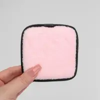 Спонж для умывания, с подвесом, 10.5&times;1.5 см, розовый