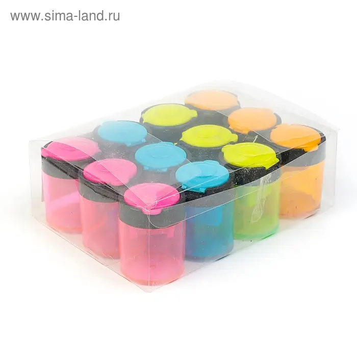 Точилка с контейнером «Классика», двойная, МИКС Точилка с контейнером «Классика», двойная, МИКС