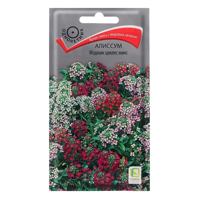 Семена цветов Алиссум  Семена цветов Алиссум "Мэджик циклес", микс, О, 0,1 г
