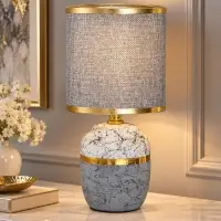 Лампа настольная RISALUX &laquo;Глиптика&raquo;, E14, 40 Вт, серо-белая, 13&times;13&times;26.5 см