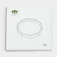 Поднос Fairyshine, 16.5&times;2.5 см, с золотой отводкой, стекло, прозрачный