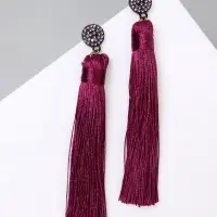 Серьги &laquo;Кисти&raquo; гармония, фиолетовые, L кисти 8.5 см