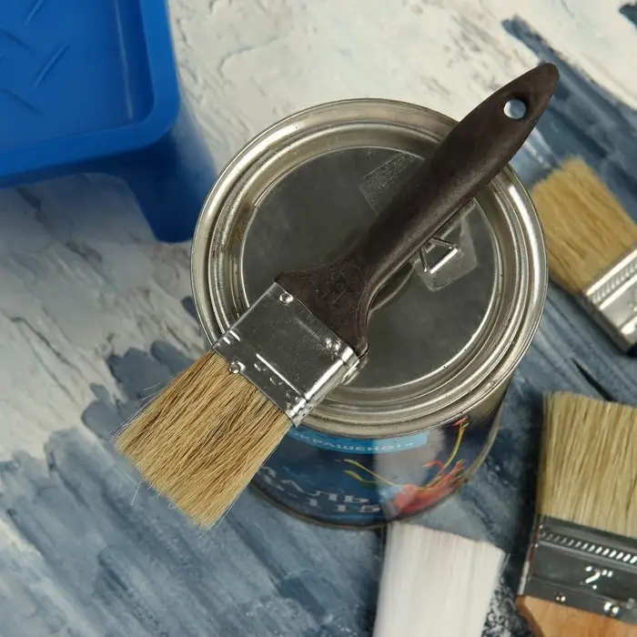 Кисть плоская ЛОМ, натуральная щетина, пластиковая рукоятка, 1.5 Кисть плоская ЛОМ, натуральная щетина, пластиковая рукоятка, 1.5", 38 мм