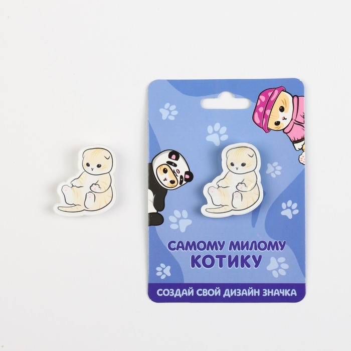 Значок Значок "Котик", 2.8 х 3.3 см