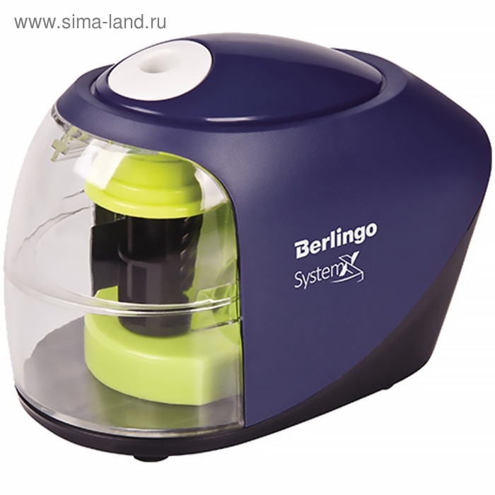 Точилка электрическая 1 отверстие Berlingo SystemX, с контейнером Точилка электрическая 1 отверстие Berlingo SystemX, с контейнером