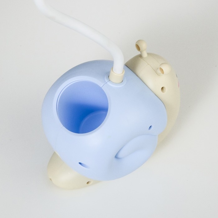 Лампа настольная Лампа настольная "Улитка" LED 1 режим 4,2Вт USB синий 8,5х13х29 см RISALUX