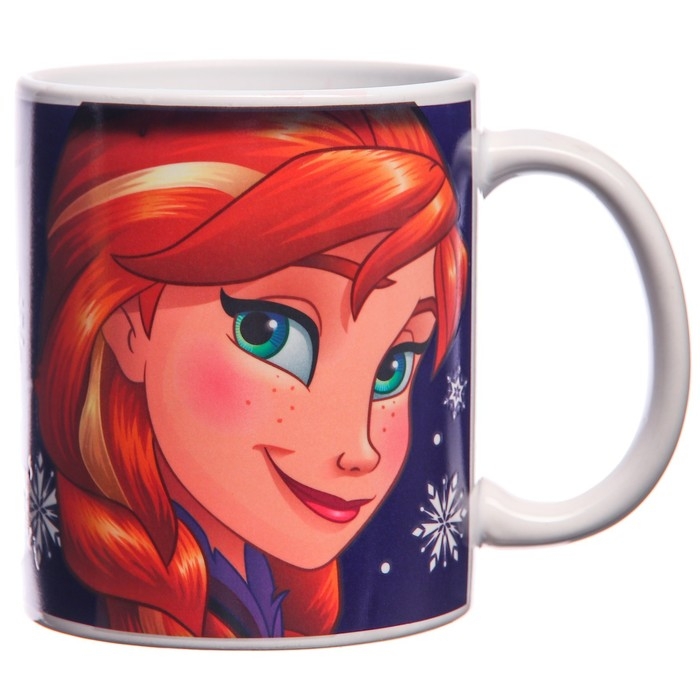 Кружка-хамелеон, белая, 330 мл "Анна и Эльза", Холодное Сердце