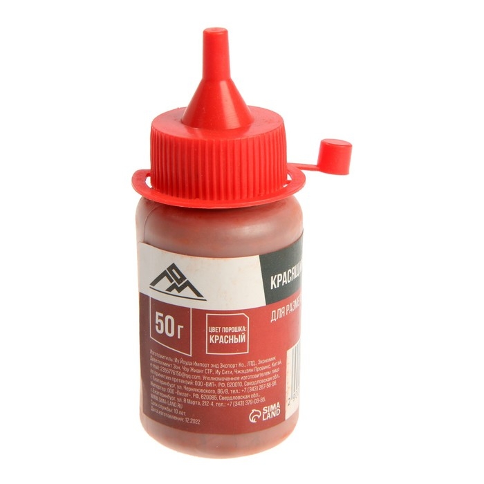 Порошок красящий для малярных шнуров ЛОМ, красный, 50 г Порошок красящий для малярных шнуров ЛОМ, красный, 50 г