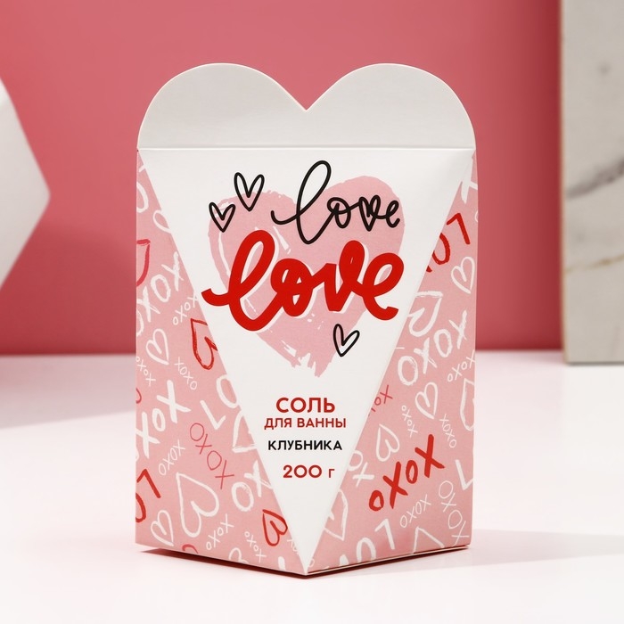 Cоль для ванны Love, 200 г, аромат клубники, ЧИСТОЕ СЧАСТЬЕ Cоль для ванны Love, 200 г, аромат клубники, ЧИСТОЕ СЧАСТЬЕ