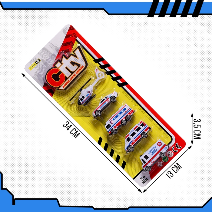 Набор машин «Скорая помощь», 5 штук Набор машин «Скорая помощь», 5 штук