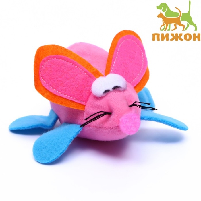 Мышь мягкая вибрирующая, 12 см, микс цветов Мышь мягкая вибрирующая, 12 см, микс цветов