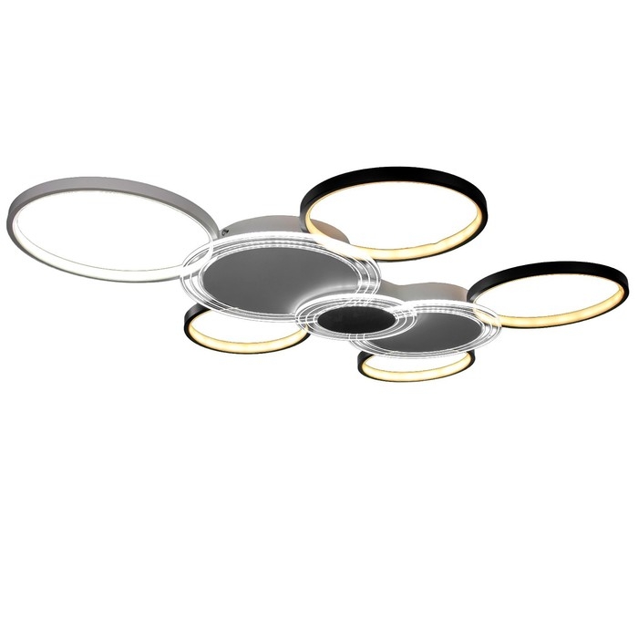 Люстра с ПДУ "Мноро" 8хLED 250Вт 3000-6000К черно-белый 114х76 см BayerLux