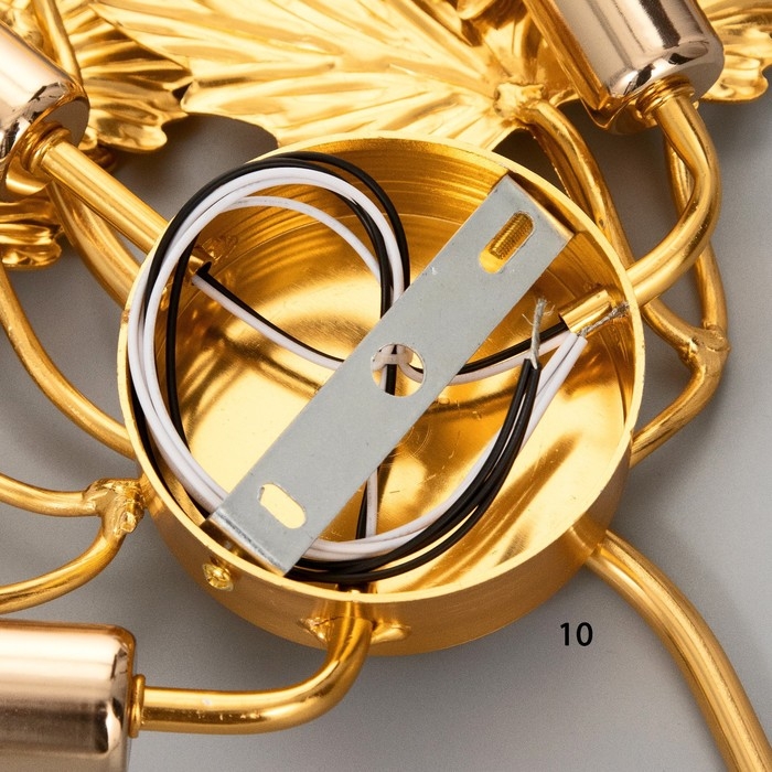 Бра "Клен" 1хЕ14 40Вт золото 55х55х15 см