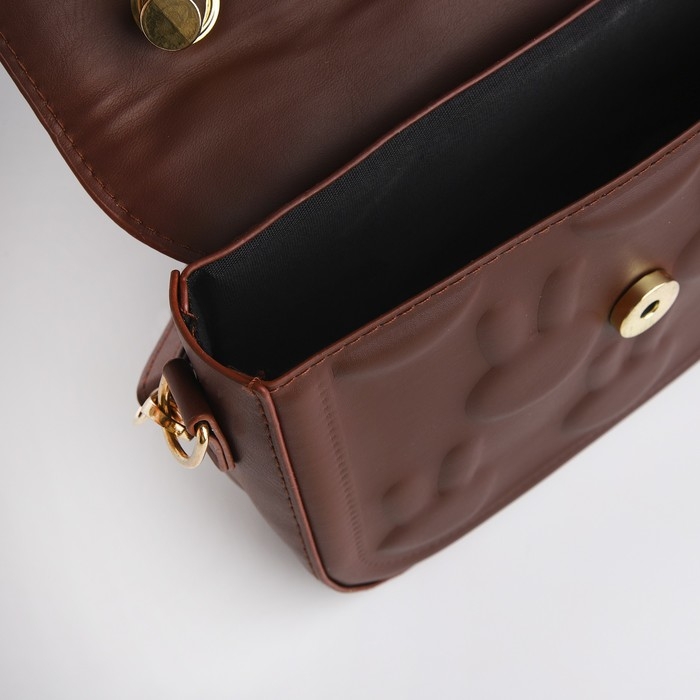 Сумка молодёжная на магните, цвет коричневый Сумка молодёжная на магните, цвет коричневый