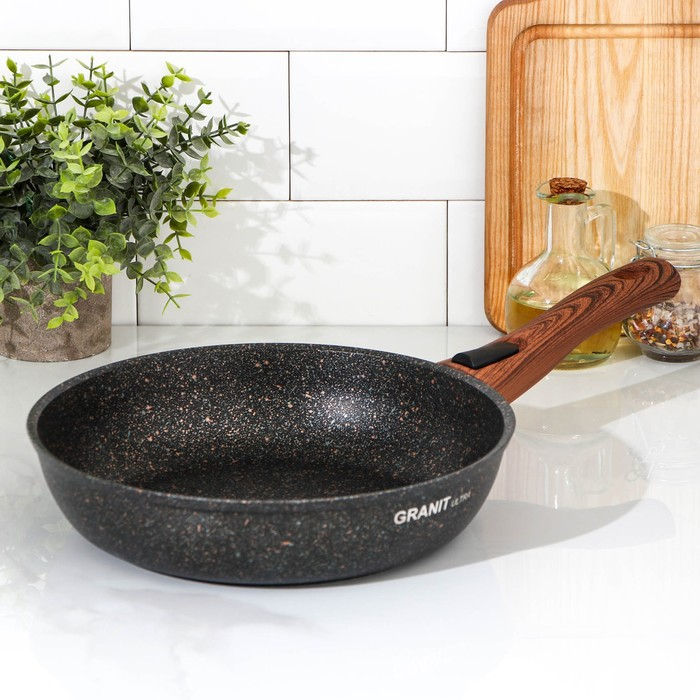 Сковорода Granit ultra original, d=26 см, съёмная ручка, антипригарное покрытие, цвет чёрный Сковорода Granit ultra original, d=26 см, съёмная ручка, антипригарное покрытие, цвет чёрный