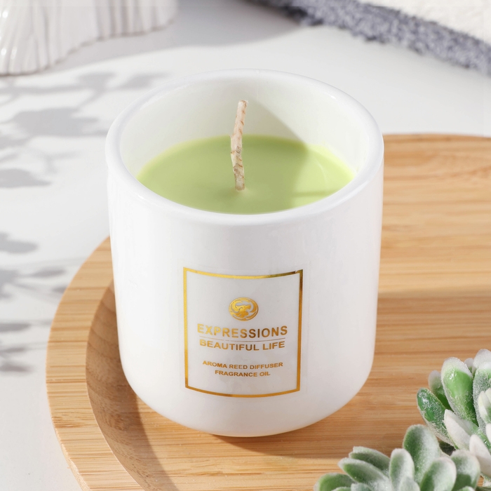 Свеча ароматическая  Свеча ароматическая "Expressions Beautiful Life", ароматические травы, 6,5х9 см