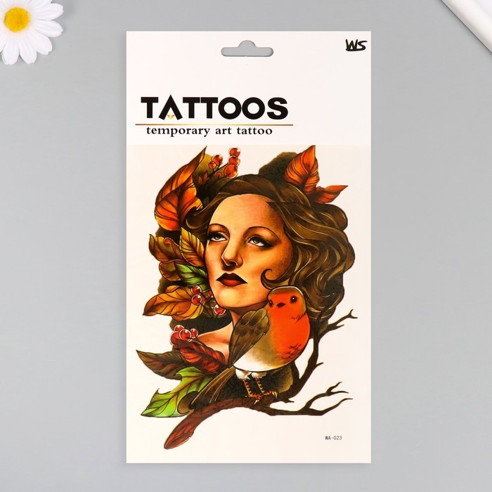Татуировка на тело цветная Татуировка на тело цветная "Душа осени" 26,1х14,6 см