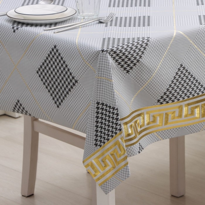 Клеёнка на стол «Гусиная лапка», на тканевой основе, рулон 20 метров, ширина 137 см Клеёнка на стол «Гусиная лапка», на тканевой основе, рулон 20 метров, ширина 137 см