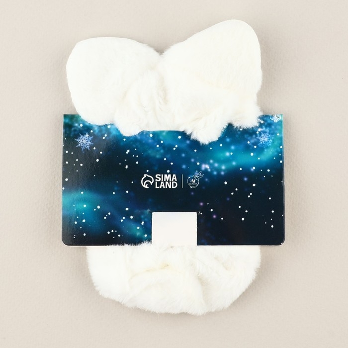 Резинка для волос пушистая с ушками новогодняя «Волшебной девочке» на Новый год, скранч, диам, 10 см Резинка для волос пушистая с ушками новогодняя «Волшебной девочке» на Новый год, скранч, диам, 10 см