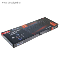 Клавиатура Smartbuy 206 Slim, проводная, мембранная, 104 клавиши, USB, чёрная