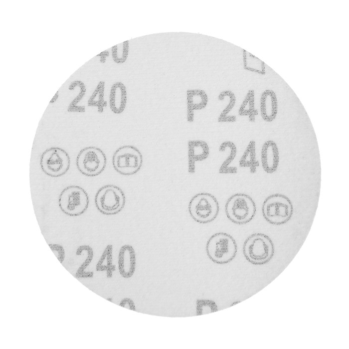 Круг абразивный шлифовальный под  Круг абразивный шлифовальный под "липучку" ТУНДРА, 125 мм, Р240, 10 шт.