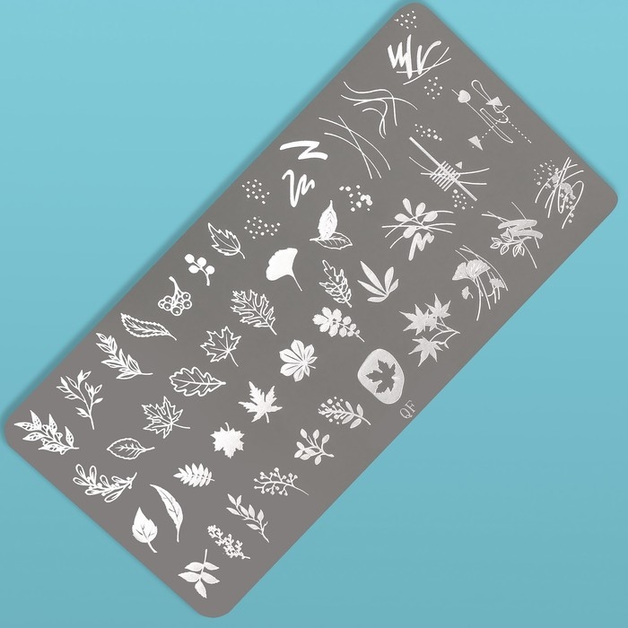 Диск для стемпинга металлический &laquo;Листья&raquo;, 12 &times; 6 см