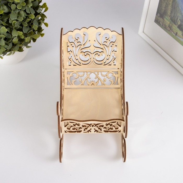 Шкатулка-сани  Шкатулка-сани "Узоры" 21х14х10 см