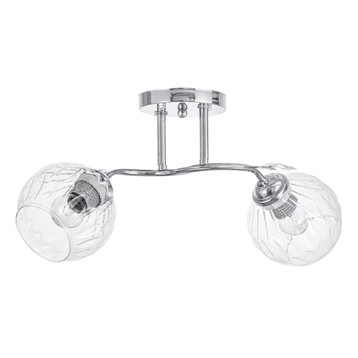 Люстра потолочная Дебра 2х40Вт Е27 Хром 46x19x22 см Люстра потолочная Дебра 2х40Вт Е27 Хром 46x19x22 см