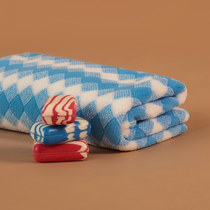 Полотенце банное Этель Полотенце банное Этель "Градиент", цв. голубой, 70х140 см, 100% п/э, 240 г/м2