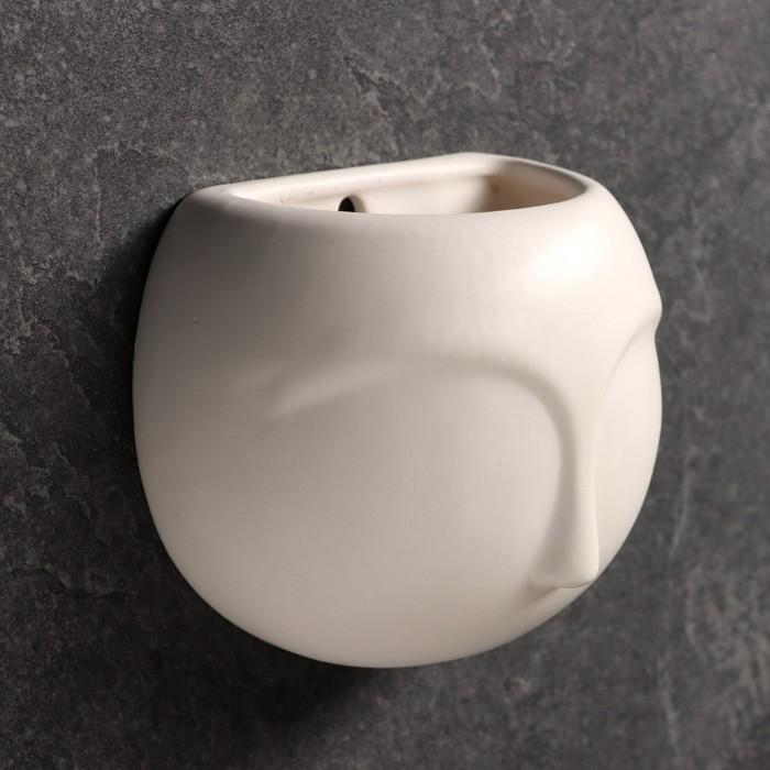 Кашпо подвесное  Кашпо подвесное "Силуэт" белое, 11х6см