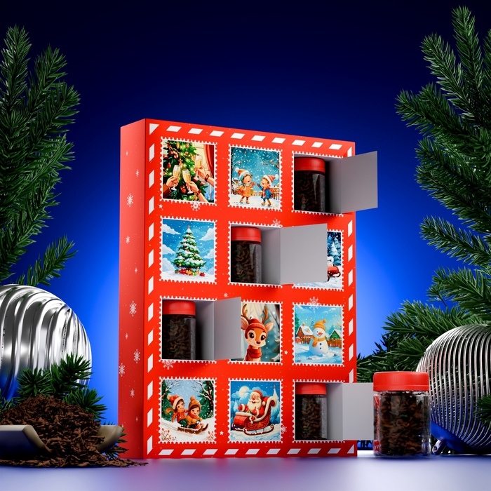 Новогодний чайный адвент  Новогодний чайный адвент "Почта новогодняя", 215 г