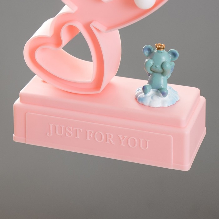 Ночник Ночник "Сердца" 5хLED 4000К 2хАА розовый 20х12х5,5см RISALUX