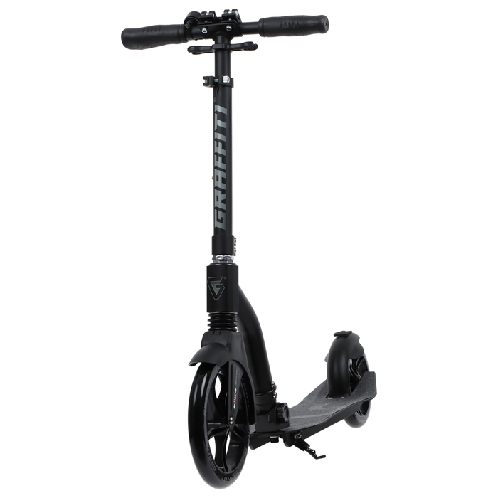 Самокат городской GRAFFITI Cross 230, колёса PU 230/180 мм, с передним амортизатором, ABEC 9 Carbon Самокат городской GRAFFITI Cross 230, колёса PU 230/180 мм, с передним амортизатором, ABEC 9 Carbon