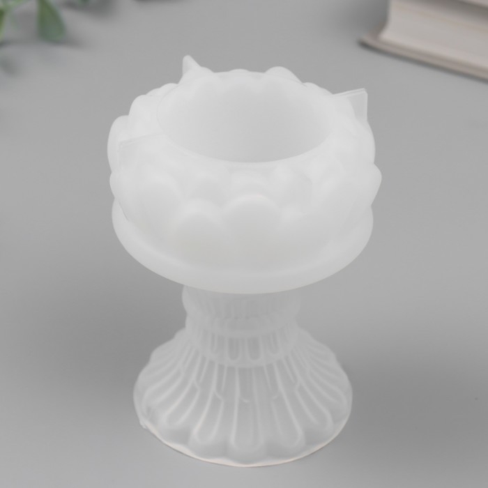 Молд силикон Молд силикон "Подсвечник. Лотос на длинной ножке" 8,5х8,5х10,6 см