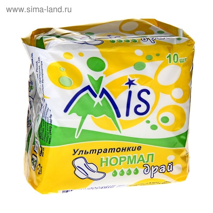 Прокладки  Прокладки "Mis" Ультратонкие, Normal Dry, 10 шт.