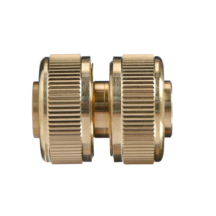 Муфта соединительная, для шлангов 3/4 Муфта соединительная, для шлангов 3/4" (19 мм), цанговое соединение, латунь, Greengo