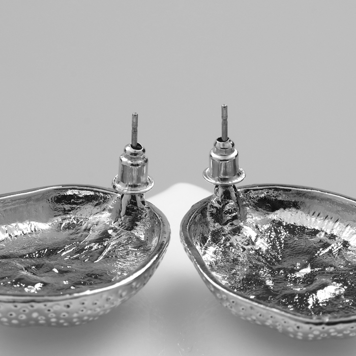 Серьги с жемчугом &laquo;Абстракция&raquo; жемчужная ракушка, цвет белый в серебре